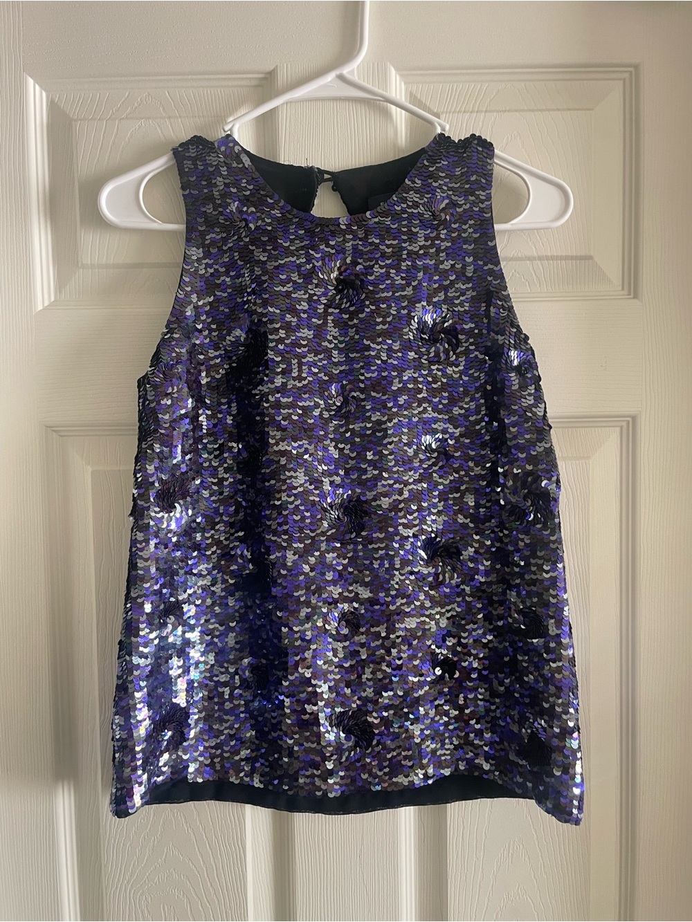 French Connection Purple Sequin Tank Top